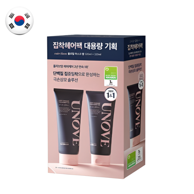 UNOVE 대용량 딥 데미지 헤어 트리트먼트 EX (집착 헤어팩) 더블/듀오 기획 3종 택1 (텐더블룸/웜페탈)